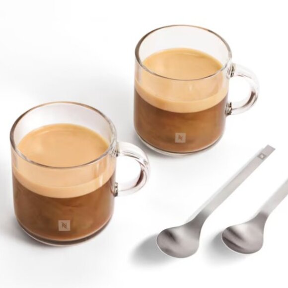 NWT Nespresso Vertuo Gran Lungo Mugs & Spoons Set - Picture 2 of 3